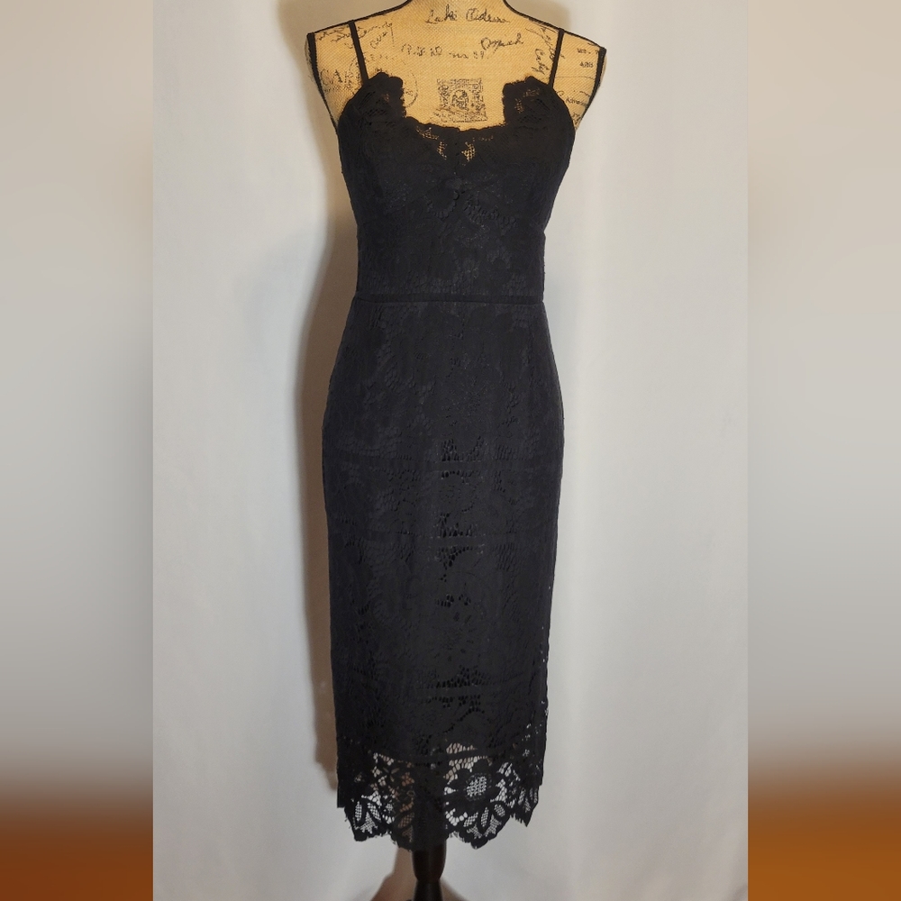 Suzanne Betro Pin-Up Lace Midi Dress | NWT | Sz. L
